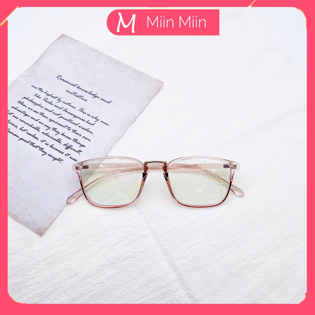 Gọng kính cận Miin Miin nhựa dẻo hàn mắt vuông nhiều màu sắc lựa chọn 210