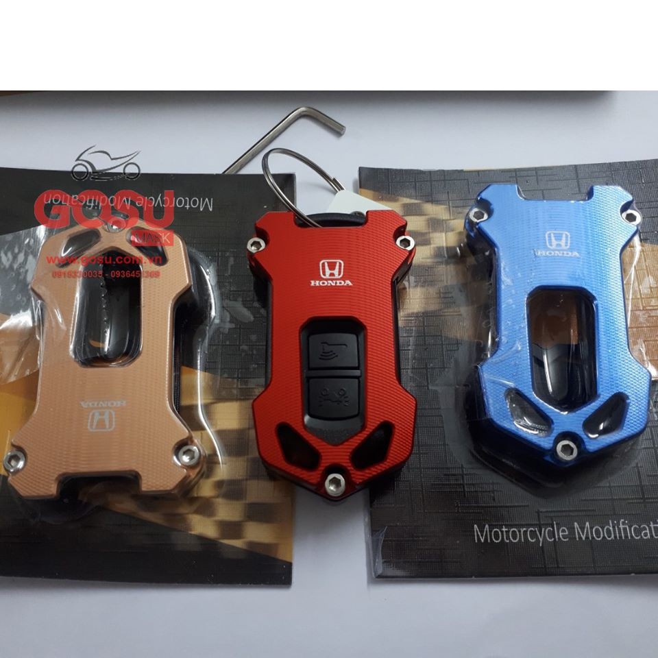 Ốp CNC chìa khóa Smartkey Honda Vario, Vision, Air Blade, Lead các màu đẹp nổi bật