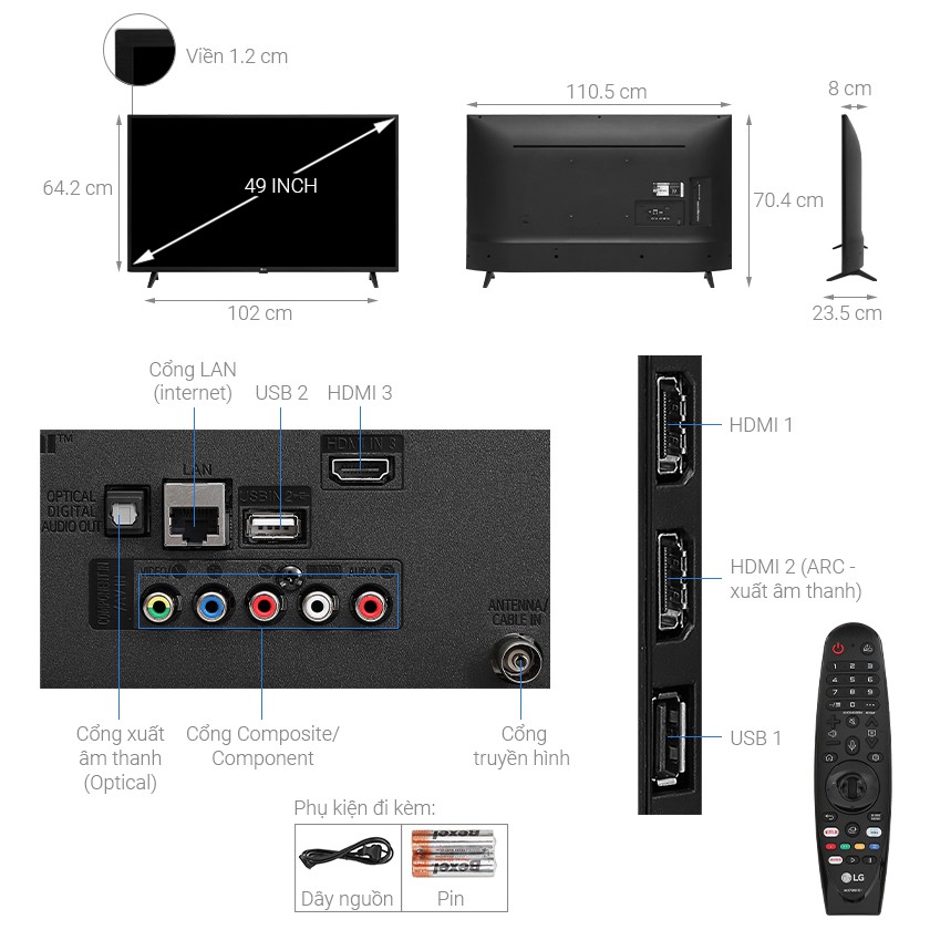Smart Tivi LG 4K 49 inch 49UN7290PTF | BigBuy360 - bigbuy360.vn
