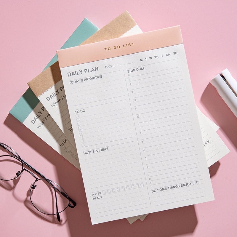 To Do List - Sổ Tay Lập Kế Hoạch Mỗi Ngày - Daily Planner - Giấy Ghi Chú Có Nam Châm Dán Tủ Lạnh