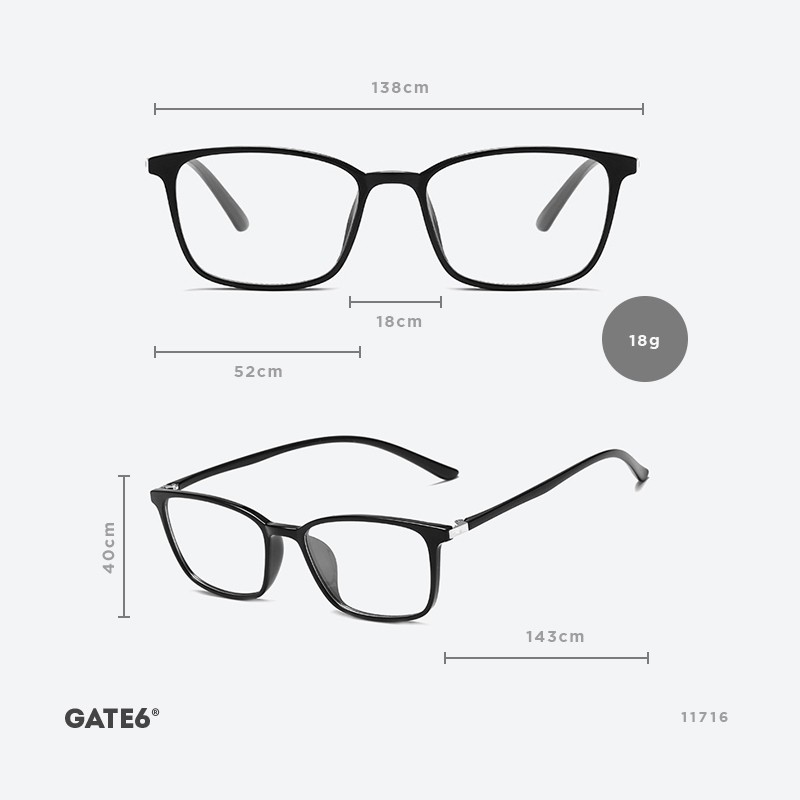 Kính Unisex Thời Trang Vintage - 11761 [Tặng bao da + móc khoá]