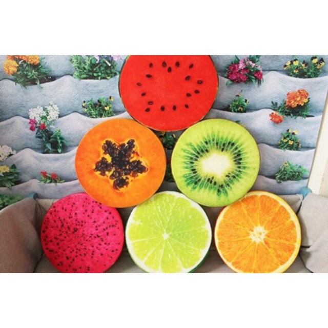 GỐI TRÁI CÂY - HOA QUẢ 3D