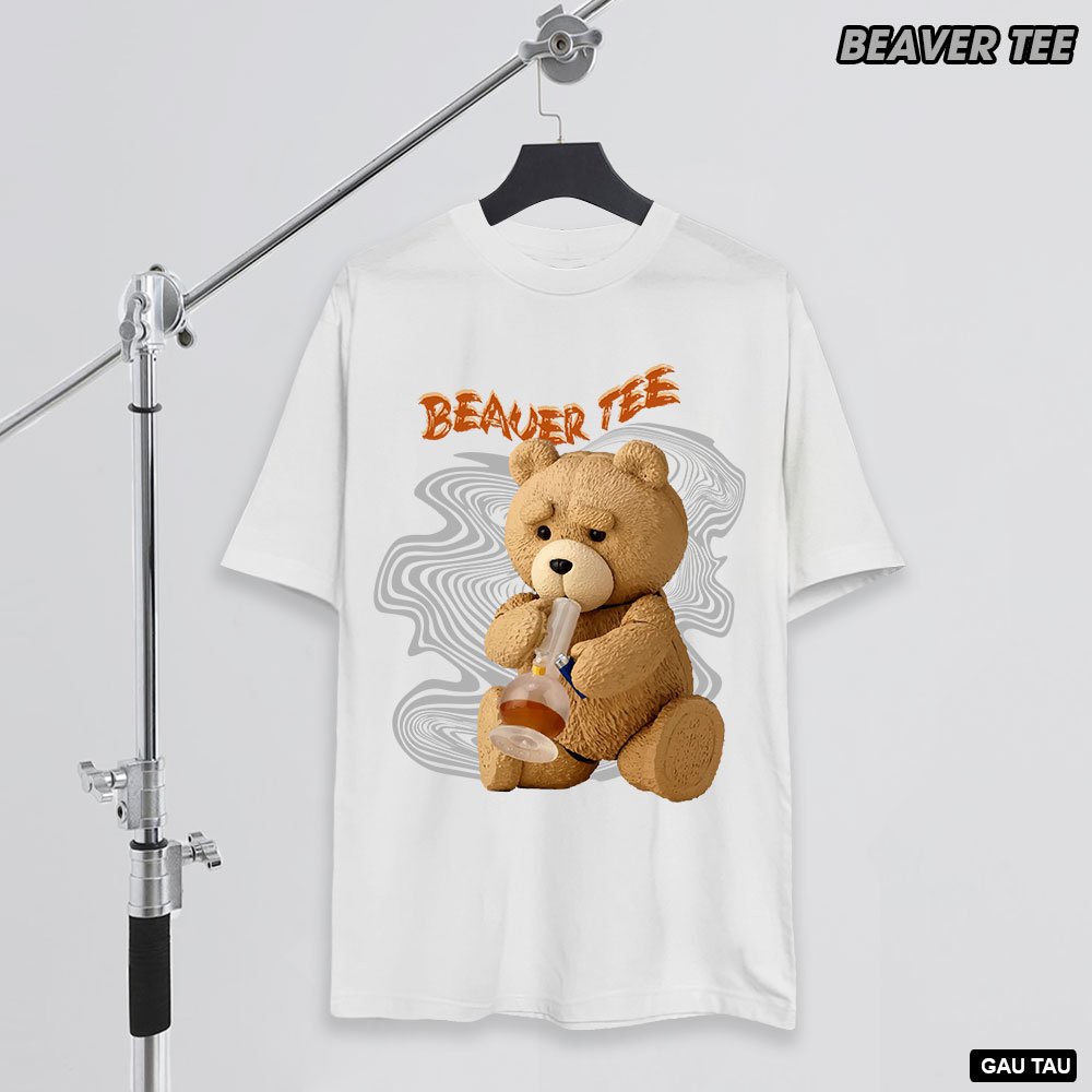 Áo thun Beaver Tee GAU TAU Local Brand tay lỡ form rộng nam nữ Unisex Freeship Extra