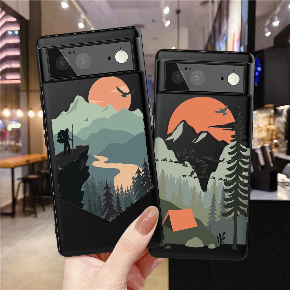 Ốp điện thoại mềm màu đen siêu mỏng họa tiết hoạt hình cho Google Pixel 6 Pro 3XL 5A 5G 3a XL 4A