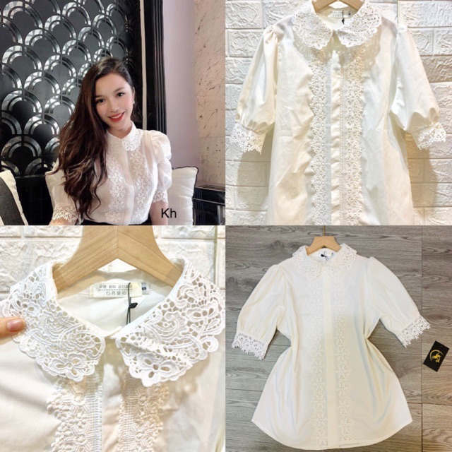 Áo cổ ren tiểu thư