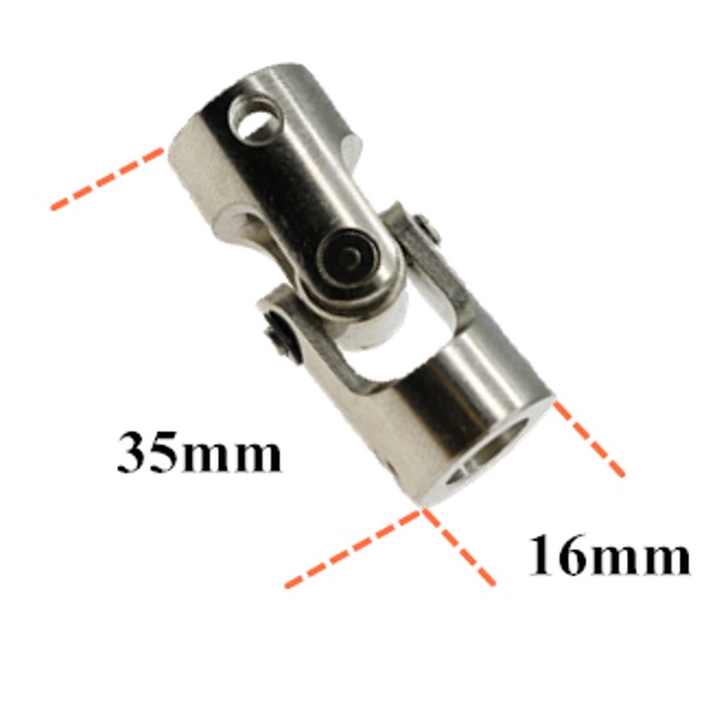 Khớp nối Cardan nhiều kích thước, lổ trục từ 2mm, 2.3mm, 3mm, 3.17mm, 4mm, 5mm, 6mm cho đồ chơi điều khiển từ xa