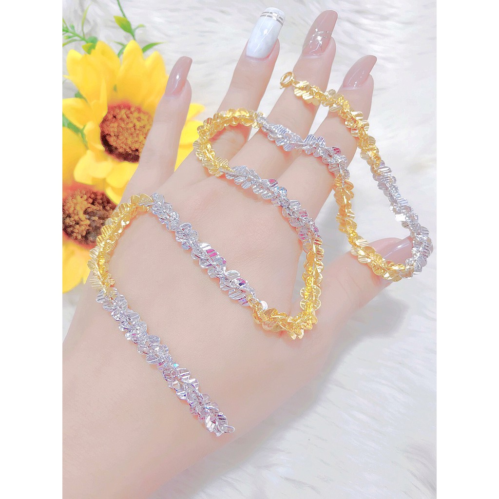 Dây chuyền nữ mạ 18K UHA cho độ sáng lấp lánh cao , bền màu , không gây dị ứng, thích hợp đi tiệc, làm quà tặng