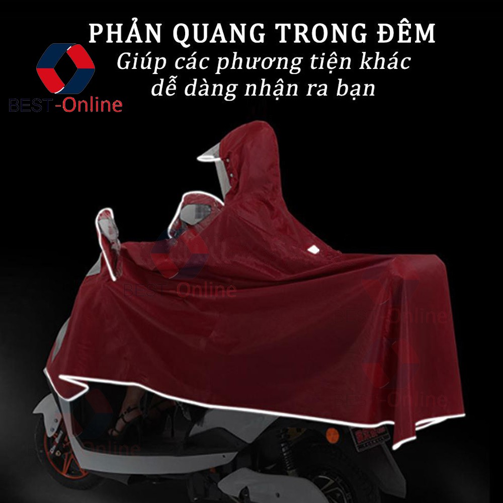 Áo mưa cánh dơi 1 đầu và 2 đầu phản quang có kính che mặt vải dù siêu dai, siêu bền