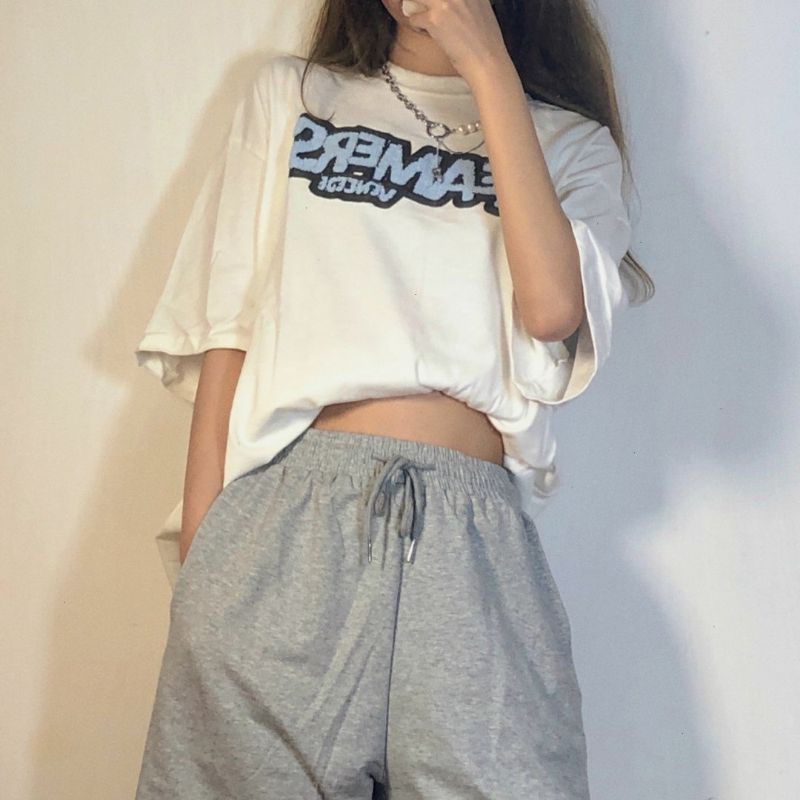 Áo Thun Tay Lỡ Nữ 100% cotton Unisex Form rộng Ulzzang