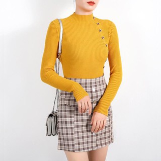Áo Len Phối Nút Hàn Quốc MSNN1622