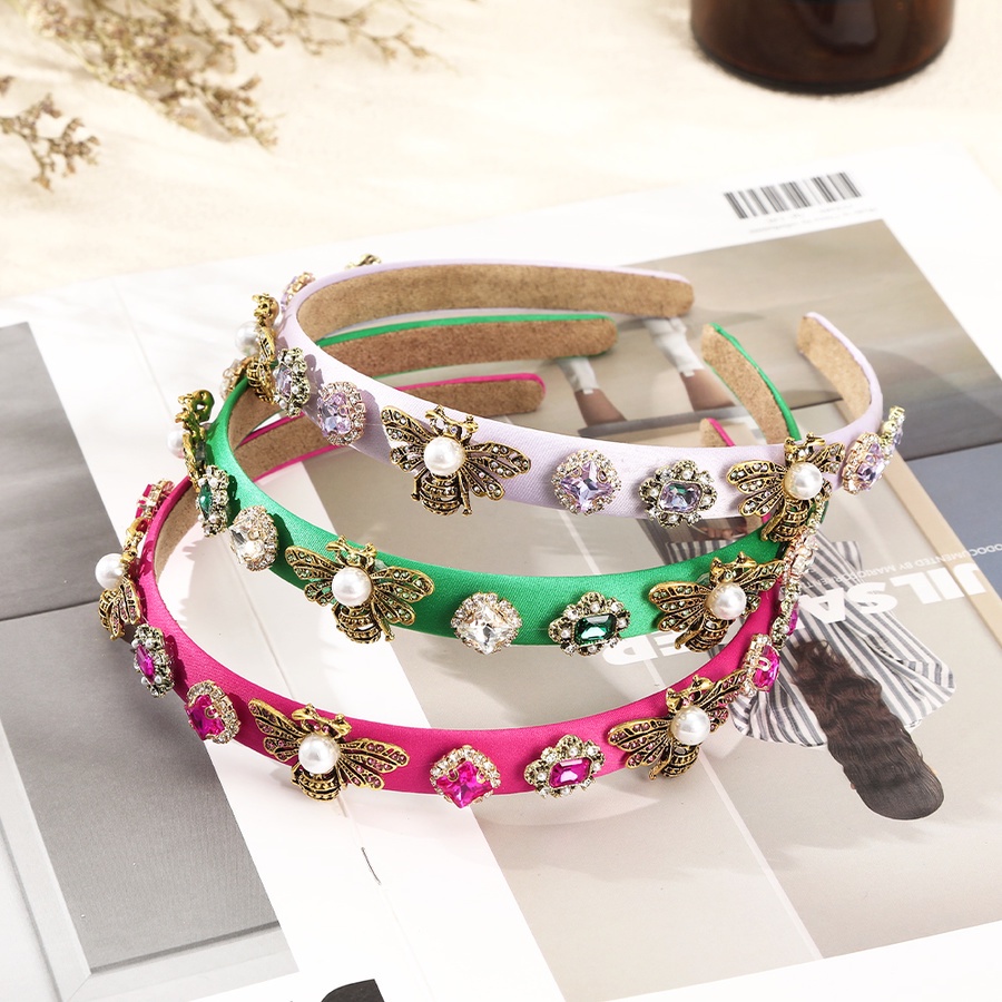 Băng Đô Cài Tóc Đính Đá Và Ngọc Trai Nhân Tạo Xinh Xắn Cho Nữ