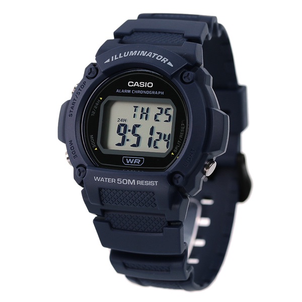 Đồng hồ nam dây nhựa Casio Standard chính hãng Anh Khuê W-219H-2AVDF (47mm)