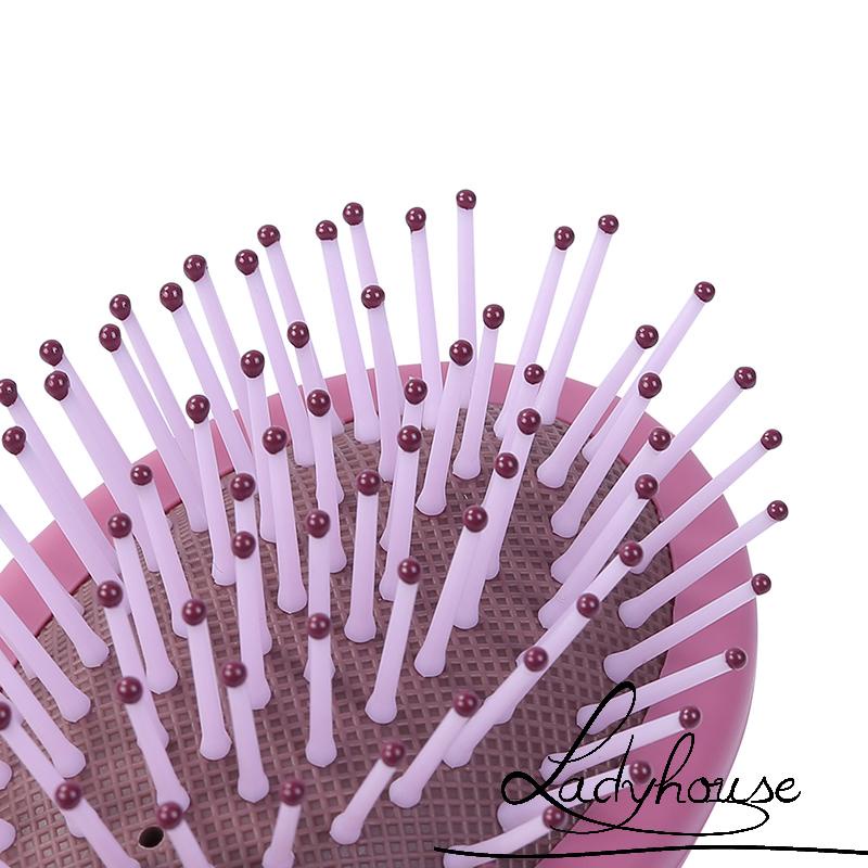 [Hàng mới về] Lược chải tóc túi khí mini bằng nhựa màu cầu vồng hình hoạt hình dễ thương cho nữ