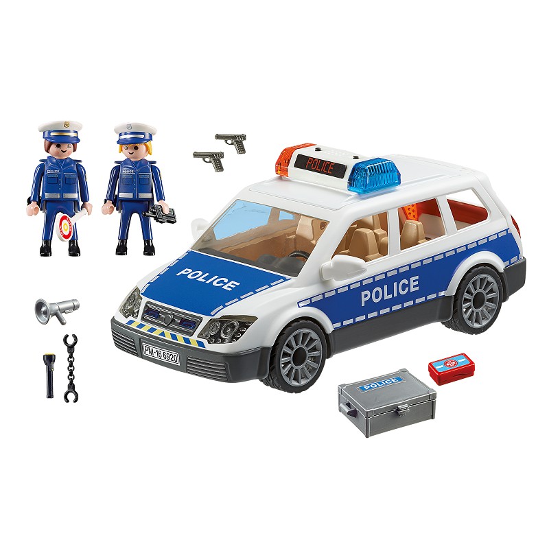 Đồ chơi nhập vai Playmobil Xe hơi cảnh sát có đèn &amp; âm thanh