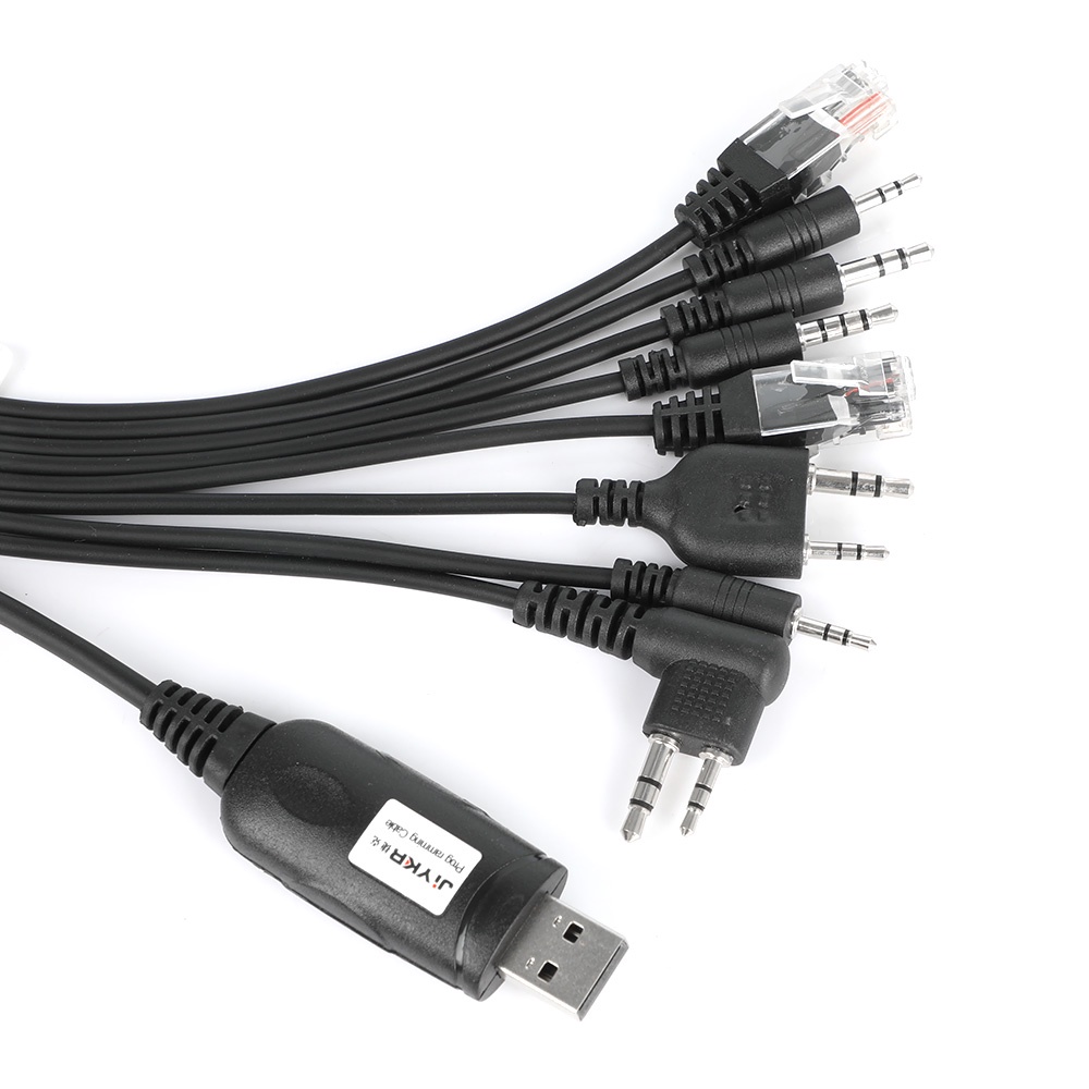 Dây Cáp USB Lập Trình 8 Trong 1 Cho Motorola ICOM Kenwood Baofeng YAESU PUXING WEIERWEI HYT