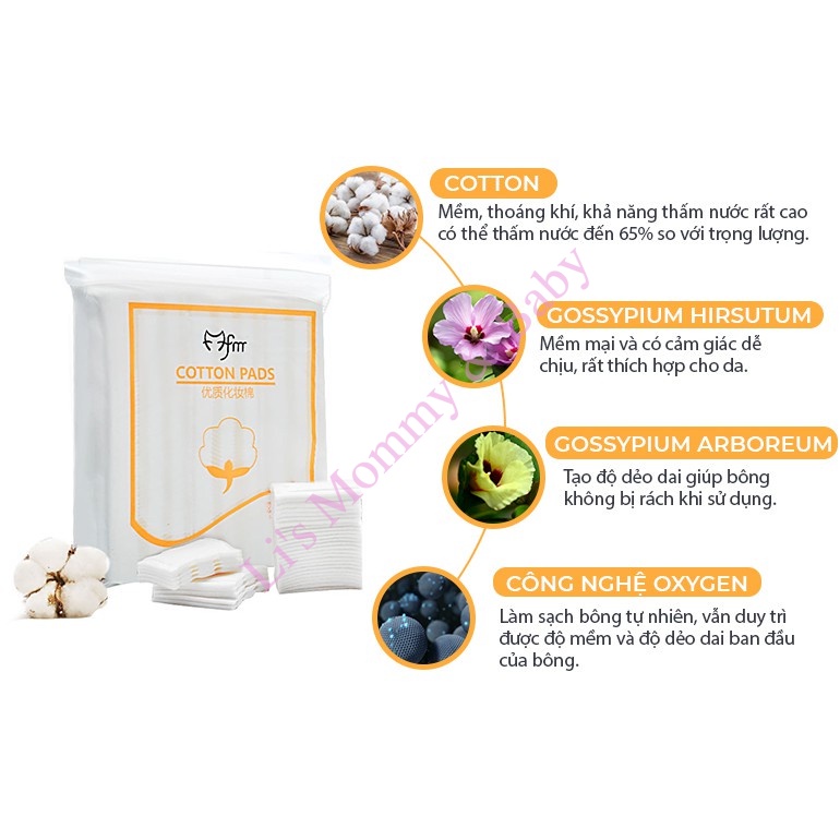 Bông tẩy trang 222 miếng 3 lớp cotton pads lameila sỉ giá rẻ Mã BTT20