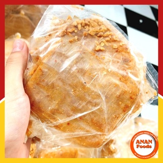 Bánh Trá́ng Xì Ke Tây Ninh Muối Nhuyễn Trộn Tỏi Phơi Sương Muối Xike - 50g- ANANFOODS -XKTN 50