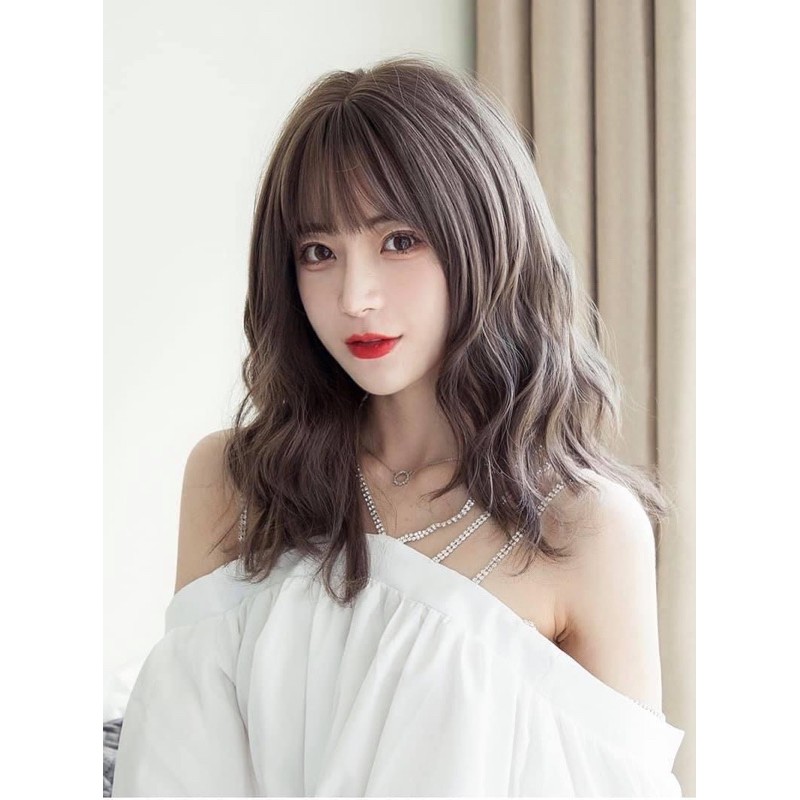 Tóc giả nguyên đầu ❤️FREESHIP❤️ mẫu xù dợn - mã T60F