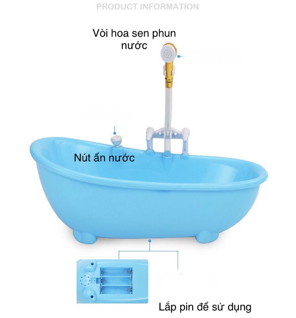 Bộ đồ chơi nhà tắm bồn tắm có thể phun nước