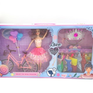 Bộ đồ chơi búp bê barbie thay đồ cho bé