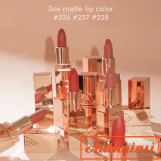 Son thỏi 3CE 228 Matte Lip Color #228 Đỏ Đất