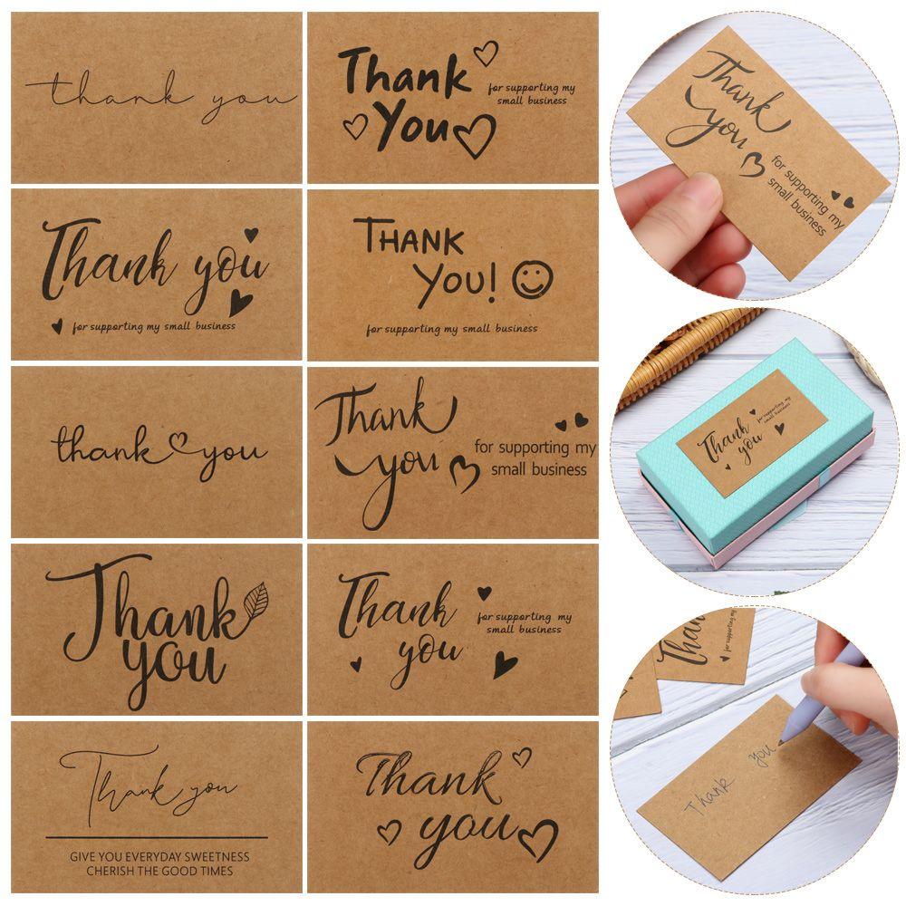 Set 30 Tấm Bưu Thiếp &quot;Thank You&quot; Cho Lời Chúc Mừng Giao Hàng