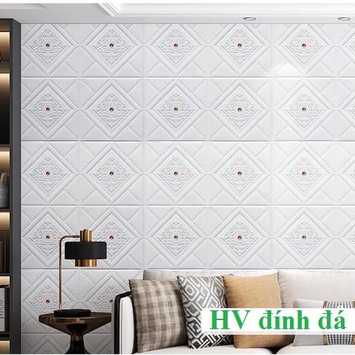 Xốp Dán Tường Mẫu Đính Đá Kích Thước 70*70 dày 4mm | BigBuy360 - bigbuy360.vn