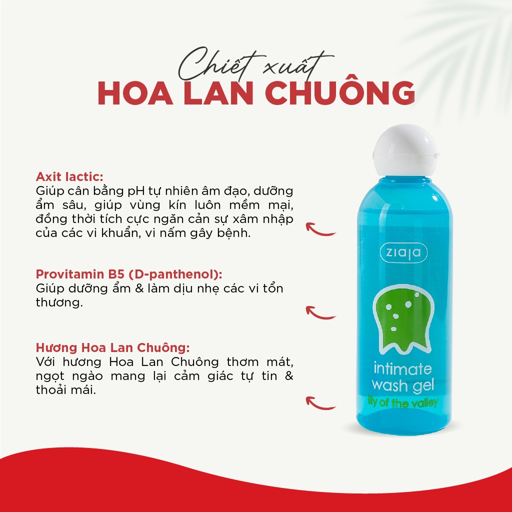 Dung dịch vệ sinh phụ nữ Intimate Ziaja Hoa Lan Chuông thơm mát dịu nhẹ, cân bằng pH tự nhiên, dưỡng ẩm sâu 200ml
