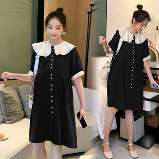 Váy Bầu Mùa Hè Công Sở Đẹp Chất Mát Cộc Tay