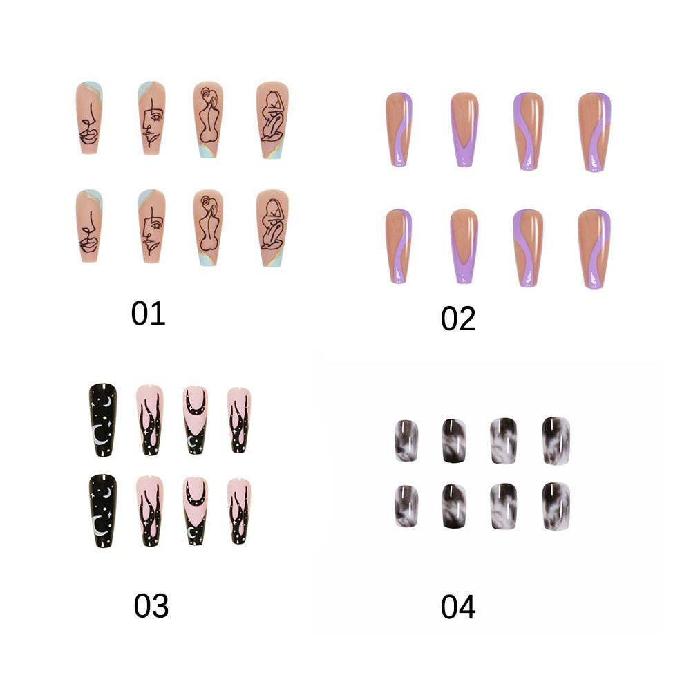 Hộp 24 Móng Tay Giả Che Phủ Toàn Diện Chất Lượng Cao