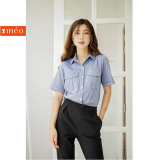 [MÉO SHOP] Áo Sơ Mi ngắn tay túi hộp Vilia
