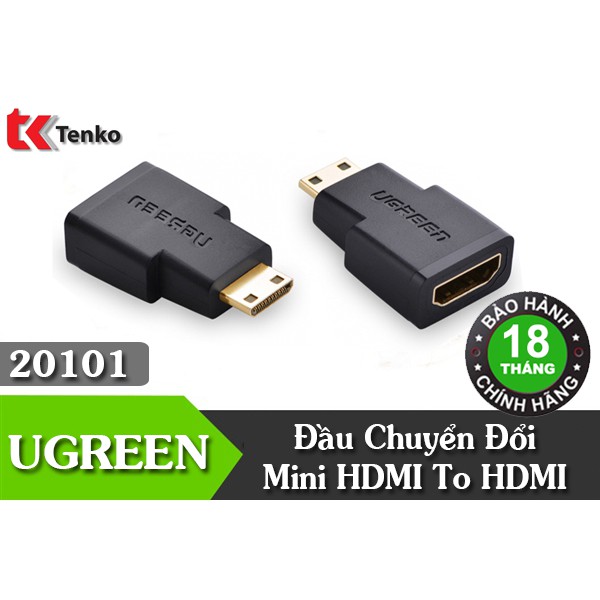 [Mã ELFLASH5 giảm 20K đơn 50K] Đầu Chuyển Đổi Mini HDMI To HDMI Ugreen 20101