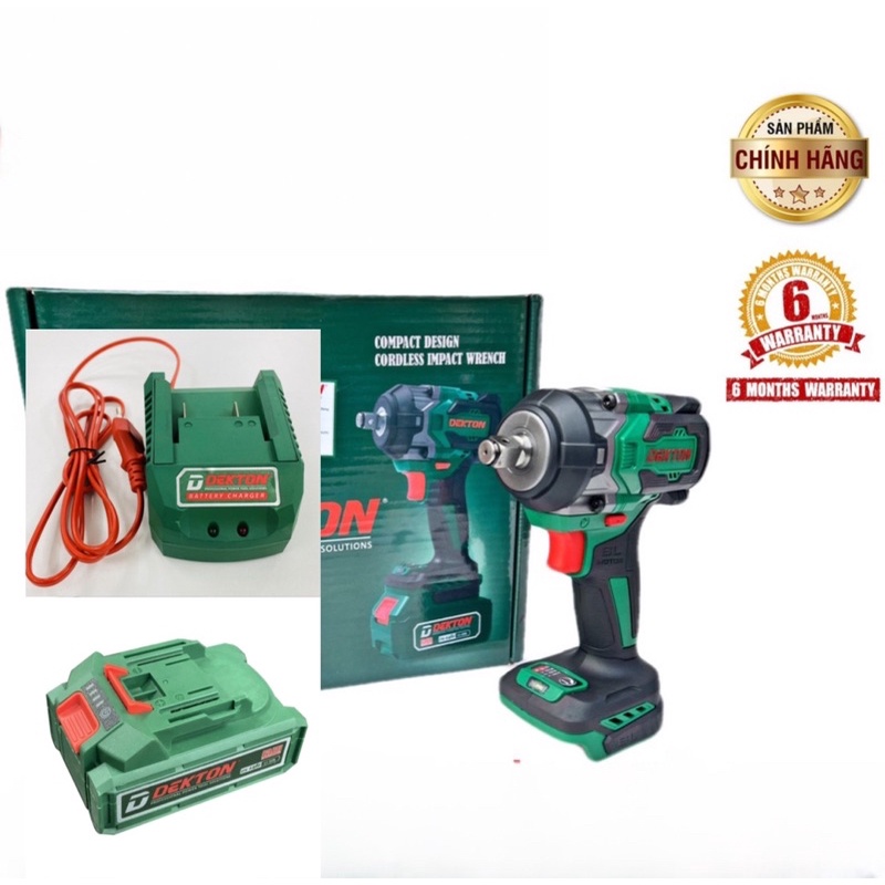 Máy Siết Bulong Dekton 520N.m - Dòng Compact Wrench - Thân Nhỏ Gọn - M21-IW520