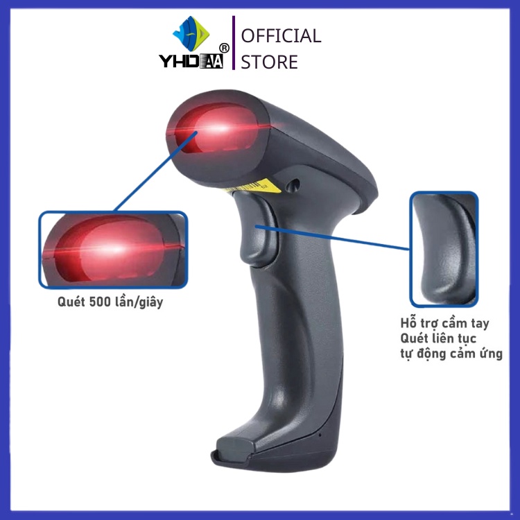Máy quét mã vạch không dây YHDAA 1200CW 1D