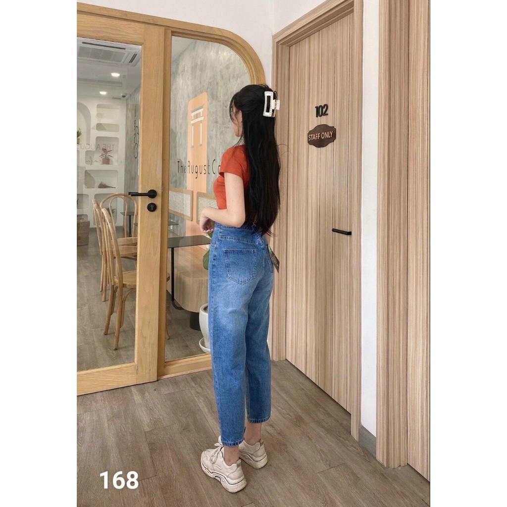 QUẦN JEAN BAGGY NỮ CẠP KIỂU SIÊU CAO MS 168 [CLIP THẬT] [FREESHIP] hàng loại 1, VẢI DÀY