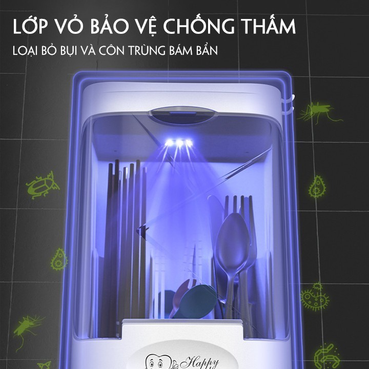 Máy sấy và khử khuẩn đũa thìa bằng tia UV - Hộp sấy và khử khuẩn đũa thìa