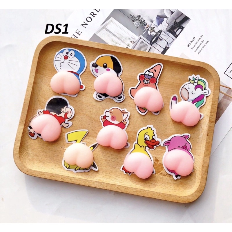 Miếng dán sticker mông đào bóp giảm stress