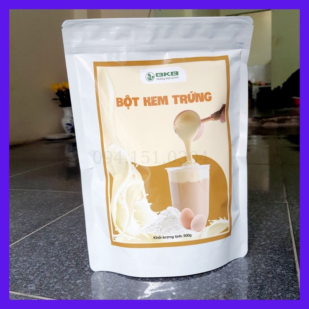 Bột kem trứng/ kemchesse/ topping cream bkb gói 500g/ topping pha trà sữa, cafe, làm bánh