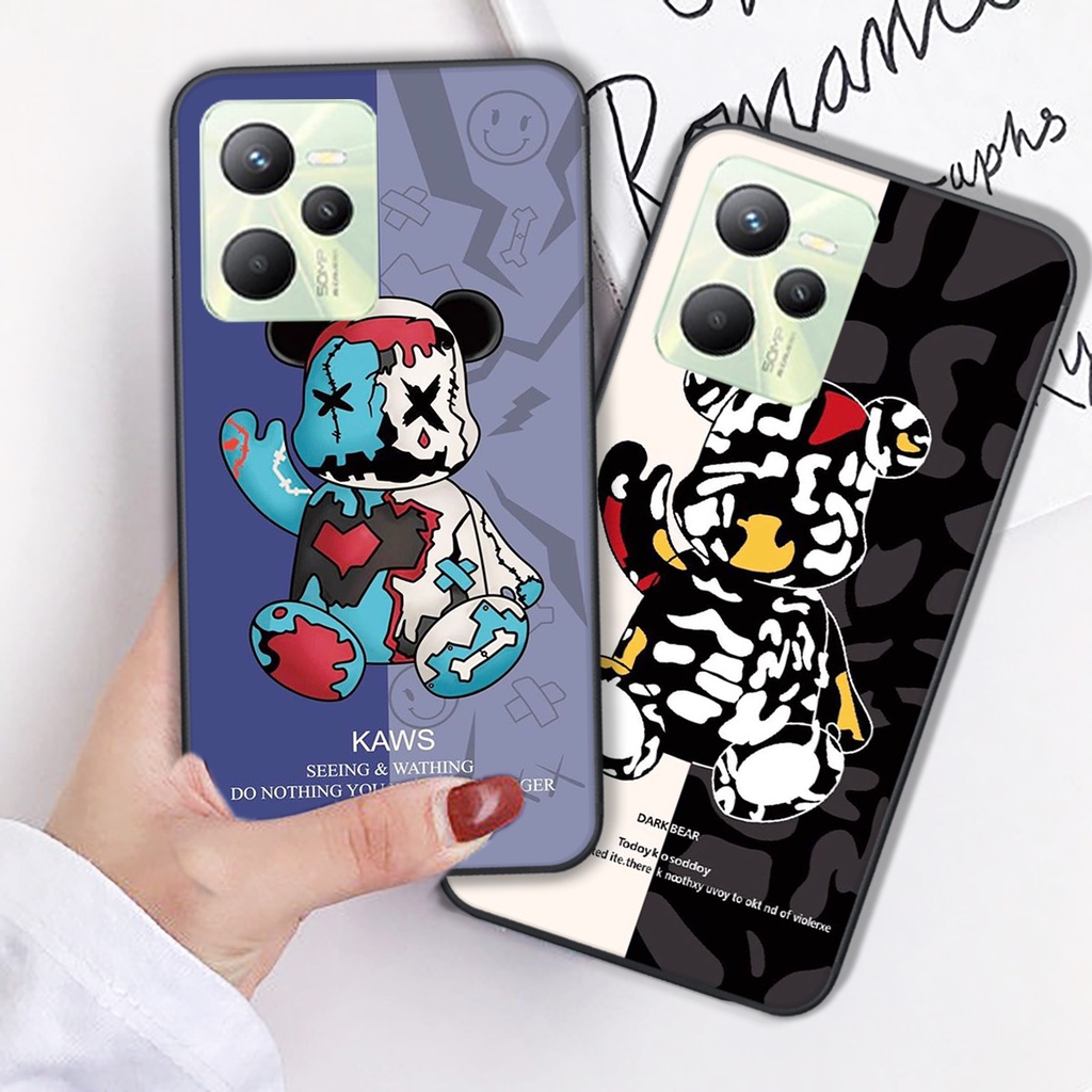Ốp lưng Oppo A76 - Oppo A36 - Realme C35 bearbrick kaws cực đẹp siêu chất