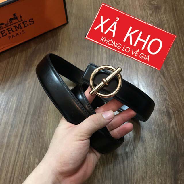 Dây nịt da, Thắt lưng Q Hàng Hiệu ( Dây đen - mặt đúc đồng )