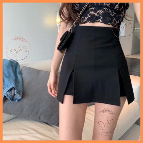 Chân Váy Công Sở Chữ A Xẻ Tà 2 Bên Cạp Cao Cao Dáng Ôm Chất Tuyết Mưa Dày Dặn Co Giãn Siêu Tôn Dáng