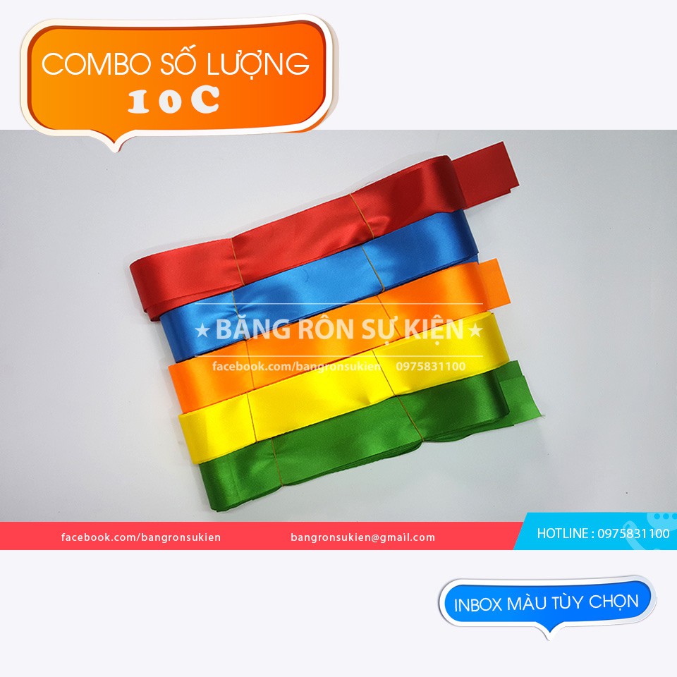 Combo 10c Băng Rôn Buộc Đầu Cổ Vũ không in ( màu tùy chọn )