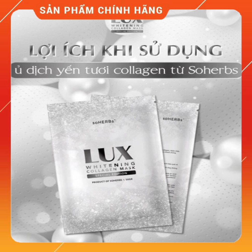 Ủ trắng da lux tinh chất collagen yến tươi hộp 3 gói | BigBuy360 - bigbuy360.vn