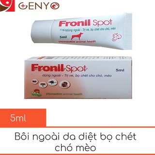 1 hộp 5ml FRONIL Spot nhỏ ngoài da ĐẶC TRỊ VE CHÓ