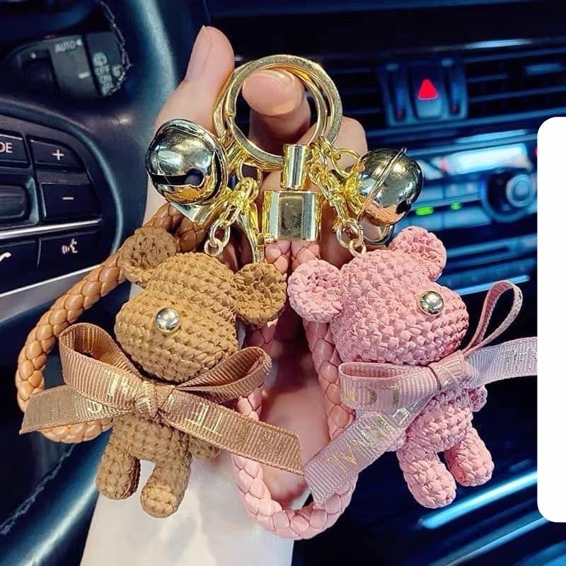 Móc khóa hình Gấu BearBrick Hàn Quốc cao cấp, phụ kiện túi xách hottrend Tiktok