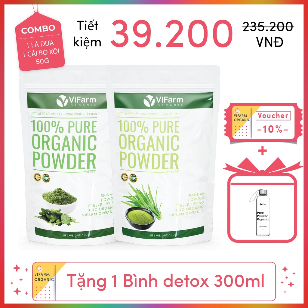 Bột Lá Dứa Nguyên Chất 100% ViFarm 50Gram