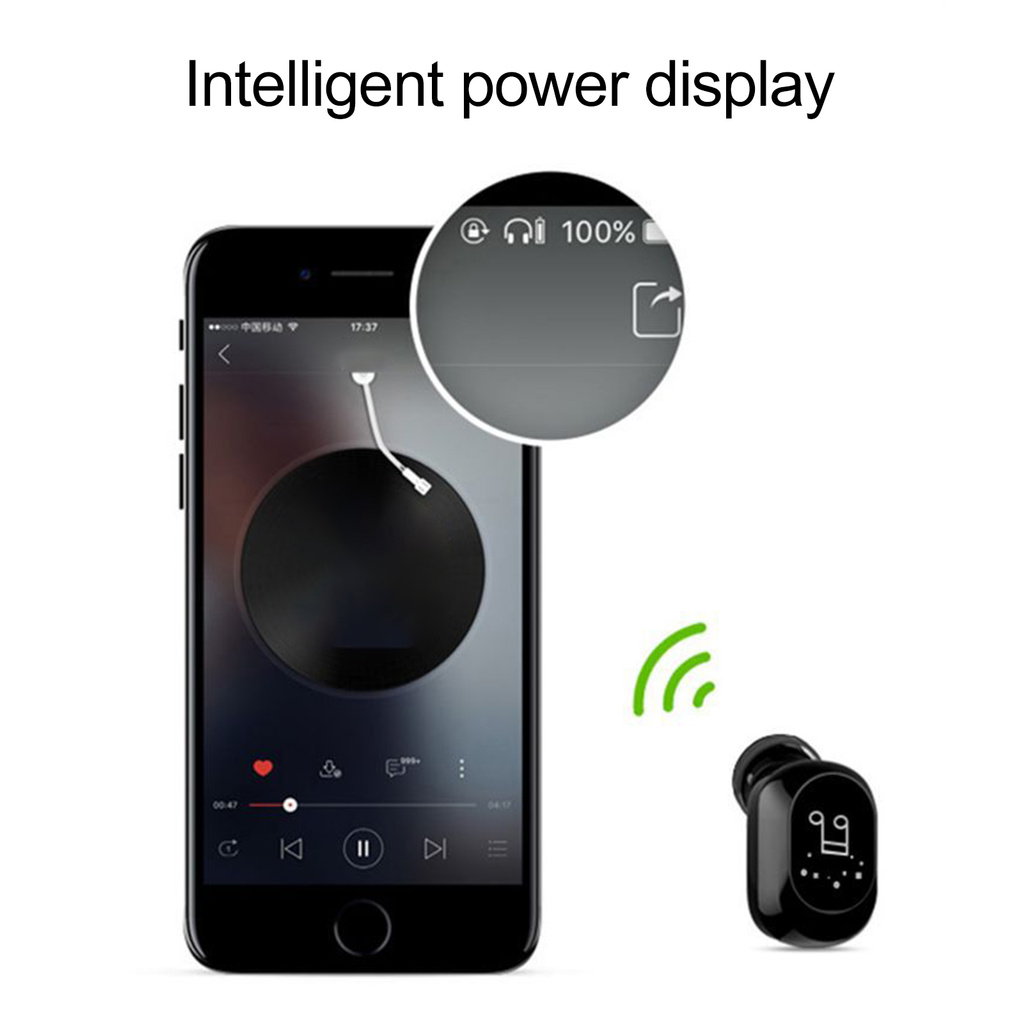 1 Tai Nghe Nhét Tai F911 Mini Bluetooth 5.0 Điều Khiển Cảm Ứng Tiện Dụng