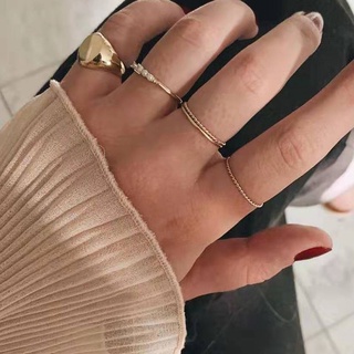 Set 2 Nhẫn Nữ Thời Trang Đơn Giản Cá Tính