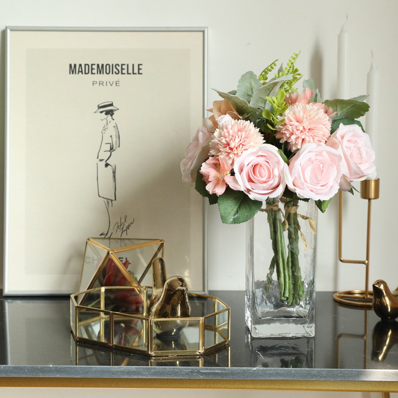 BÓ HOA LỤA MIX SẴN