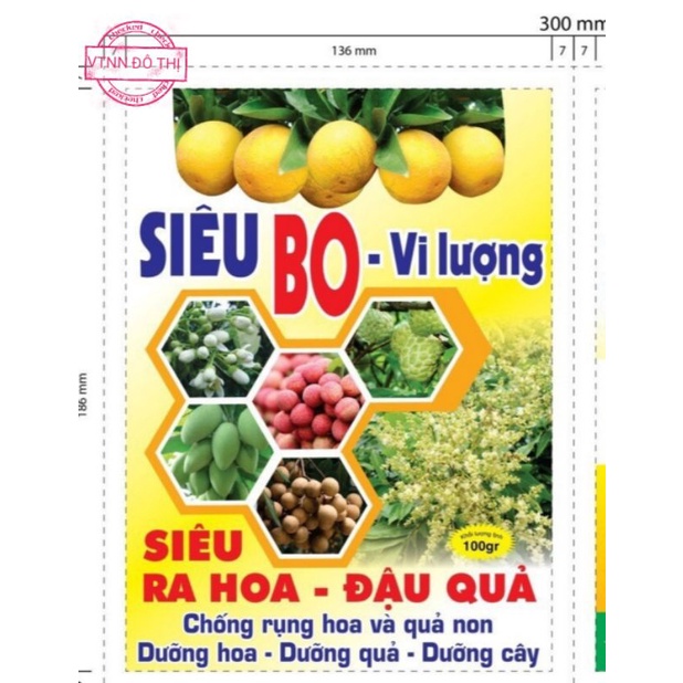 Combo 5 gói Siêu ra hoa đậu quả - Siêu bo vi lượng - Tăng khả năng thụ phấn, tăng tỷ lệ đậu trái, dưỡng hoa, dưỡng quả